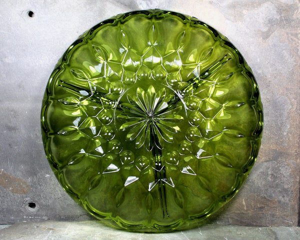 Anchor Hocking Fairfield Avocado Divided Glass Dish - Mid-Century Glass