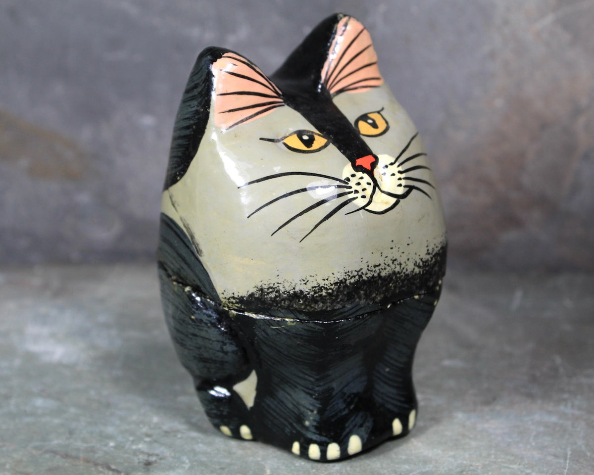 Cat Painted Wooden Box – Alphe's Corner