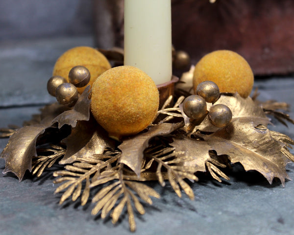 Vintage Christmas Candleholders - Gold Plastic Dime Store Candle Holders for Your Vintage Holiday Decor