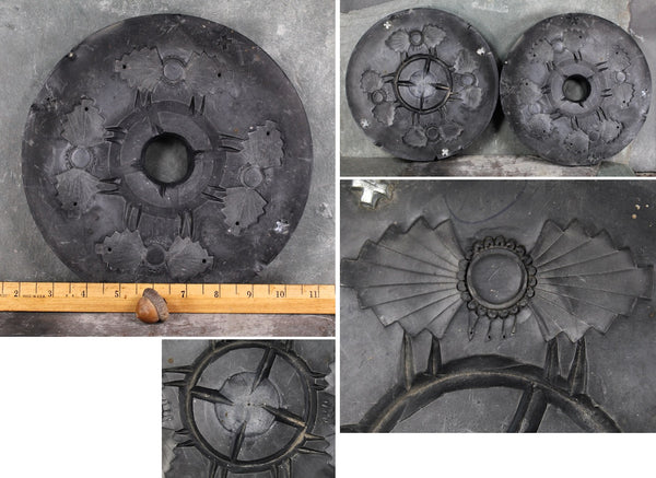 Vintage Jewelry Molds | Industrial Art | Unique Wall Art or Trivets | Rubber 9" Molds, 2 Piece Sets - YOUR CHOICE of 4 Designs