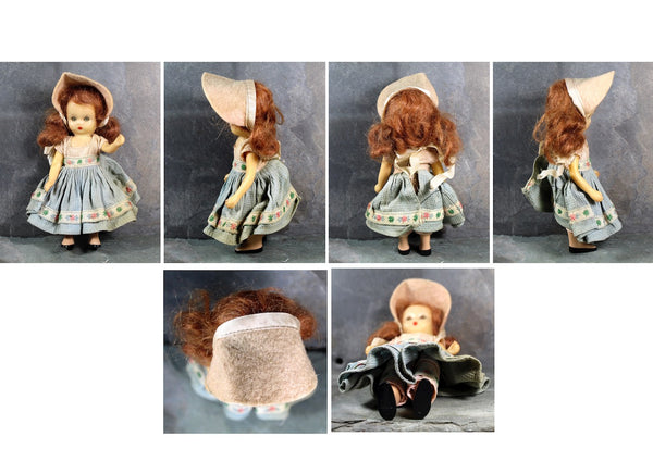 Vintage Nancy Ann Story Book Doll - Red Haired in Original Clothing - 1940s Collectible Doll