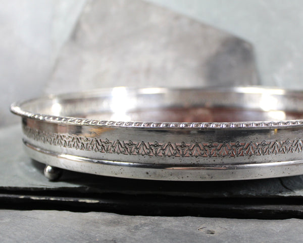 Sheffield Silver Plate and Formica Serving Tray - Gorgeous Mid-Century Tray - Perfect for Cocktails and Hors D'oeuvres