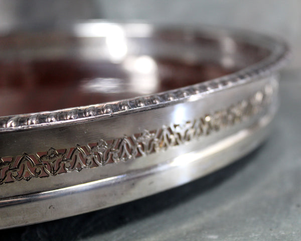 Sheffield Silver Plate and Formica Serving Tray - Gorgeous Mid-Century Tray - Perfect for Cocktails and Hors D'oeuvres