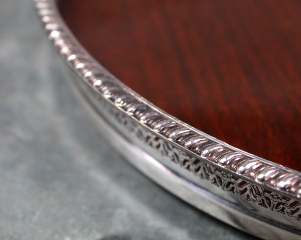 Sheffield Silver Plate and Formica Serving Tray - Gorgeous Mid-Century Tray - Perfect for Cocktails and Hors D'oeuvres