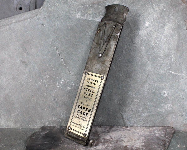 Vintage Garage Tool | Hastings Taper Gage | Hating Steel Vent Rings Gage | Cylinder Diagnosis | Vintage Advertising