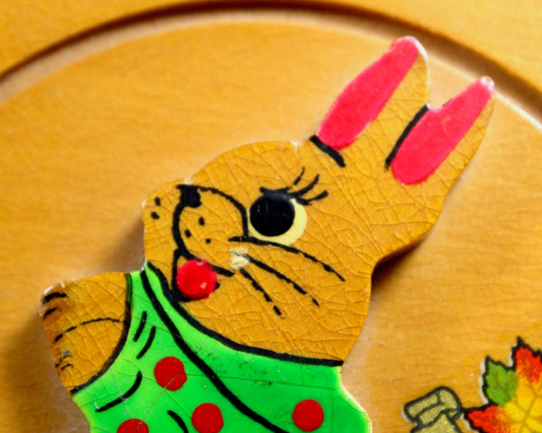 Vintage Bunny Key Organizer - Hamilton Canada Souvenir - Hooks for Organization - Vintage Souvenir - Canadian Bunny