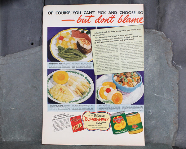 1943 Vintage American Locomotive Advertisement | World War II "It's Dinnertime in America" Ad | UNFRAMED Vintage Ad Page | Ty Mahon