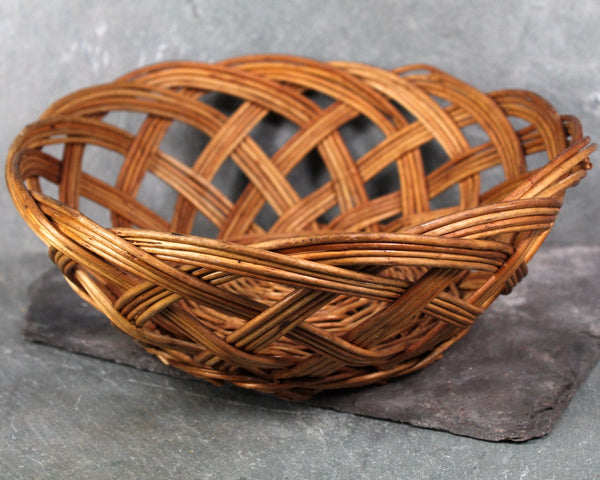 Yugoslavia Open Weave Basket | Vintage Home Decor | Vintage Hand-Woven Basket Made in Yugoslavia circa 1960s