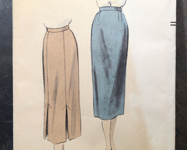 1954 Vogue #8227 Skirt Pattern | Waist 33", Hip 43" | Cut, Complete Pattern in Original Envelope
