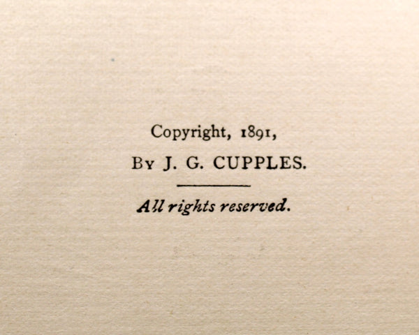 1871 Watchwords by John Boyle O'Reilly, Published by Joseph George Cupples of Boston