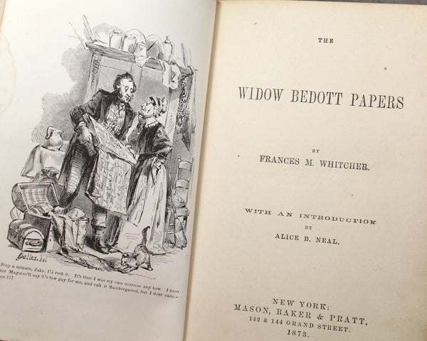 Widow Bedott Papers by Frances M. Whitcher, 1873