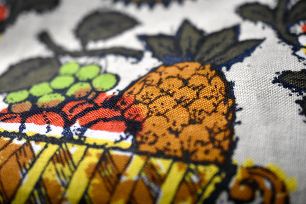 Vintage Mid-Century Upholstery Fabric - Partridges, Hearts, Thistles, Pineapples - House 'n Home Brand - 3 yards 44" wide