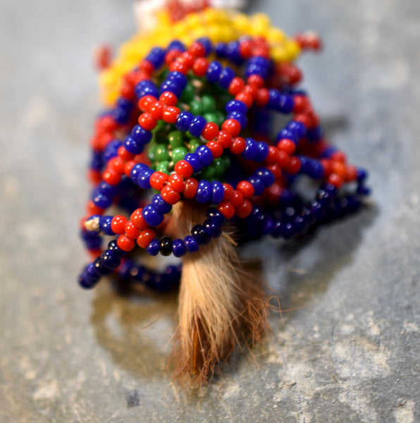 Vintage Native American Beaded Figures - Your Choice of 3 - Hand Beaded Glass Seed Bead Pendants