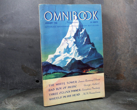 RARE! Omnibook Magazine, January 1946 Edition - Literary Magazine - Abridged Novels