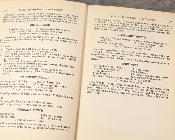 1930 Good Housekeeping Cookbook: Meals Tested, Tasted, and Approved | Third Printing, December, 1930 | Bixley Shop