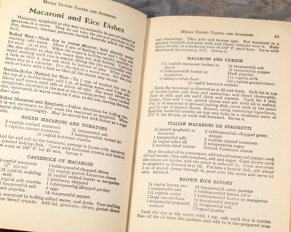 1930 Good Housekeeping Cookbook: Meals Tested, Tasted, and Approved | Third Printing, December, 1930 | Bixley Shop