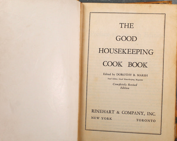 1944 Good Housekeeping Cookbook, 7th Edition | Vintage Classic Cookbook | Beginner's Cookbook | Bixley Shop