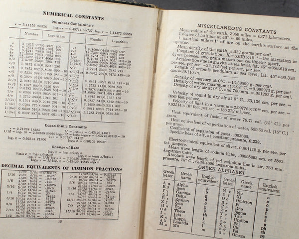 1948 Handbook of Chemistry & Physics, 30th Edition | Edited by Charles D. Hodgman, M.S. | Chemical Rubber Publishing Co. | Bixley Shop