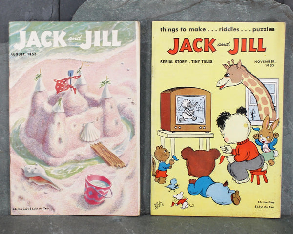 1953/54 Jack & Jill Magazines | Set of 7 | Vintage Jack and Jill Magazine - Vintage Children's Magazine