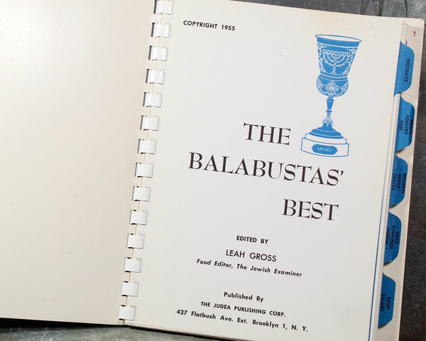 The Balabustas' Best: Prize Winning Kosher Recipes from the Jewish Examiner | 1955 Jewish Cookbook | Bixley Shop