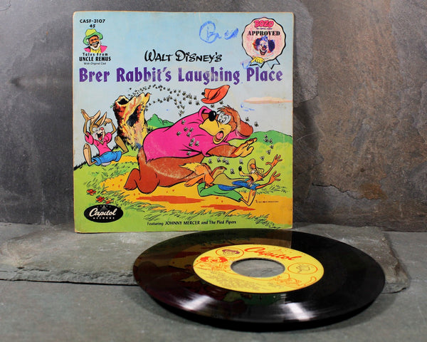 Set of 2 Brer Rabbit 45s | Brer Rabbit Runs Away & Her Rabbit's Laughing Place | Tales From Uncle Remus | Bozo Approved | Children's 45s