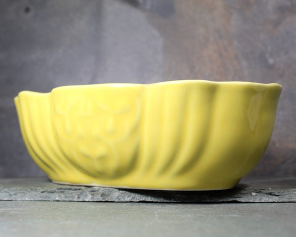 Mid-Century 1960s Yellow Ceramic Planter | Mid-Century Indoor Planter | Bixley Shop