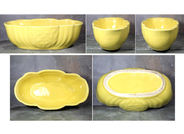 Mid-Century 1960s Yellow Ceramic Planter | Mid-Century Indoor Planter | Bixley Shop