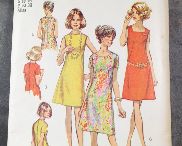 1970 Simplicity #8882 "Mod" Dress Pattern | | Complete, Uncut & Factory Folded in Original Envelope | Bixley Shop