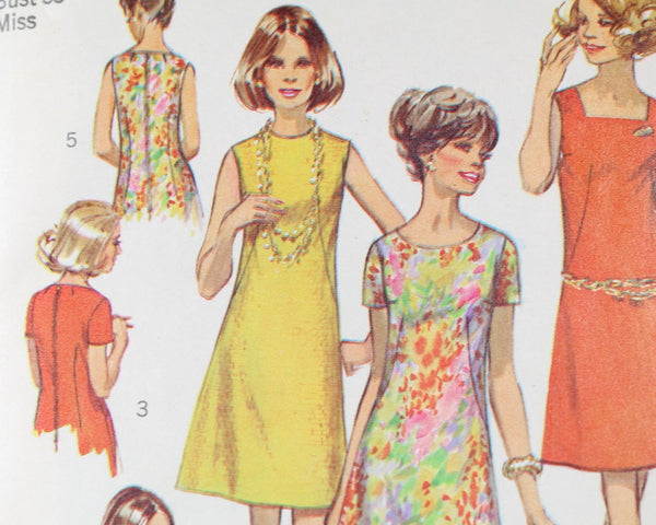 1970 Simplicity #8882 "Mod" Dress Pattern | | Complete, Uncut & Factory Folded in Original Envelope | Bixley Shop