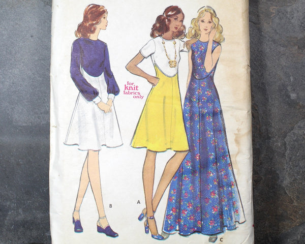 1970s Butterick #6636 Knit Dress Pattern | Uncut, Factory-Folded Pattern in Original Envelope | Size 8 for Women | Bixley Shop