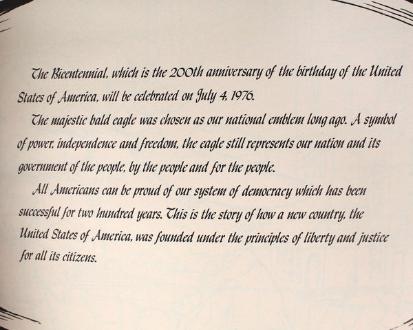 RARE! GIANT! Bicentennial Coloring Book | 1975 United States 200 Years Story Coloring Book | Giant 19 1/2" x 15" Unused Coloring Book