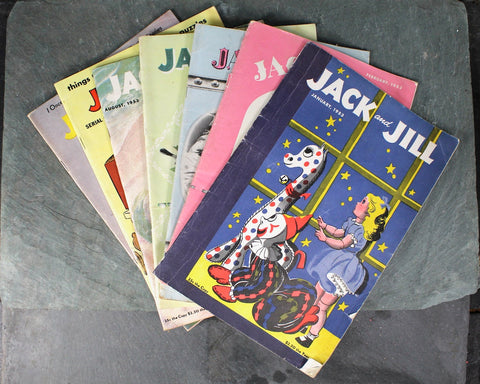 1953/54 Jack & Jill Magazines | Set of 7 | Vintage Jack and Jill Magazine - Vintage Children's Magazine