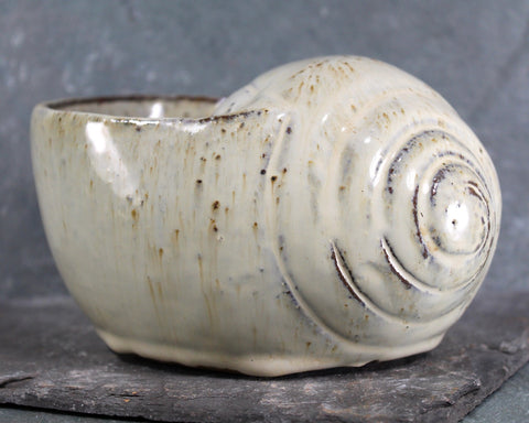 Red Clay Art Pottery Snail Shell Planter | Hand Crafted Shell Planter | Beach Decor | Indoor Planter | Bixley Shop
