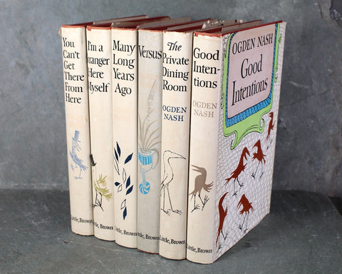 Ogden Nash Collection | Set of 6 Ogden Nash Books by Little Brown | 1960s | Maurice Sendak Cover Art | Vintage Poetry | Bixley Shop