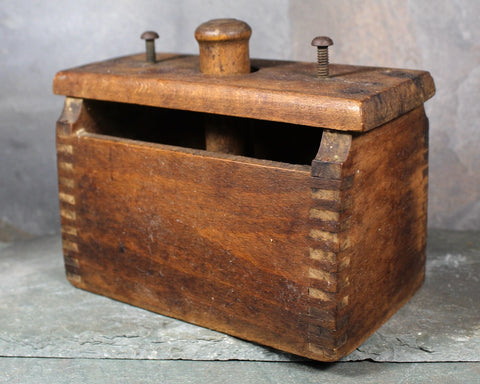Antique Butter Press Mold | Wood Butter Press Dovetail Construction | Antique Kitchen | Rustic Farmhouse Decor | Cottage Core | Bixley Shop