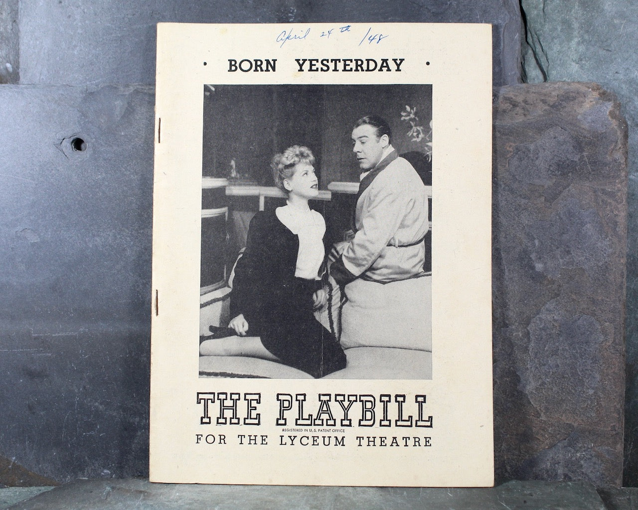 RARE! 1948 Born Yesterday Broadway Playbill | Judy Holliday | Paul Douglas | April 26, 1948 | Vintage Broadway Memorabilia | Bixley Shop