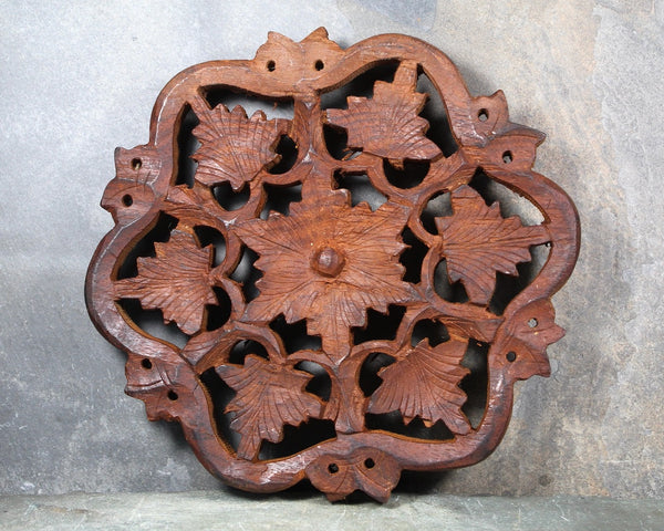 Vintage Carved Wooden Owl Trivet | Rustic Kitchen Trivet | Bixley Shop