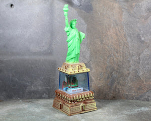 1970s Statue of Liberty Souvenir Snow Globe | New York City Snow Globe | World Trade Center | Empire State Building | Bixley Shop