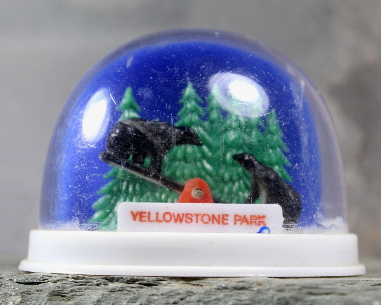 RARE! Vintage Yellowstone National Park Souvenir Snow Globe | 1970s Yellowstone Show Globe | Bears on Seesaw Snow Globe | Bixley Shop