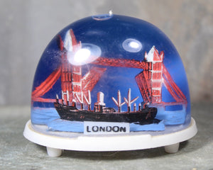 Vintage London, England Souvenir Snow Globe | 1970s London Snow Globe | Tower Bridge | London Bridge | Bixley Shop