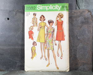 1970 Simplicity #8882 "Mod" Dress Pattern | | Complete, Uncut & Factory Folded in Original Envelope | Bixley Shop