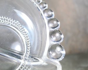 Divided Serving Dish with Bubble Rim | Vintage Bubble Glass | Two Sided Dish | Holiday Table | Boopie Glass | Bixley Shop