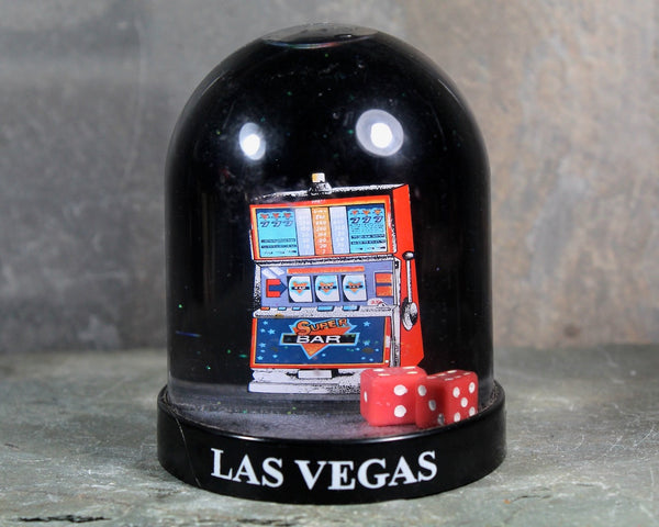 Vintage Las Vegas Souvenir Snow Globe | 1970s Las Vegas Snow Globe | Slot Machine | Bixley Shop