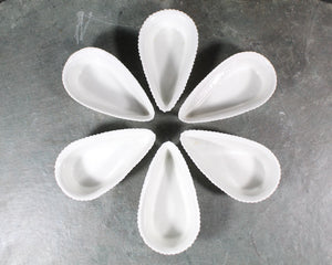 Set of 6 Pouring Ramekins | C.P. & Co French Porcelain Ramekins | Tear Drop Shaped Ramekins | Bixley Shop