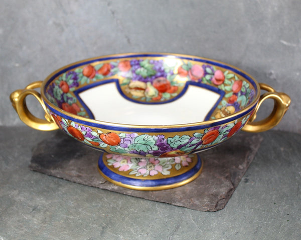 Antique Rosenthal Selb-Bavaria Empire Footed Bowl | Bavarian Porcelain | Hand Painted Bavarian Pedestal Bowl | Bixley Shop