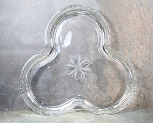 Glass Clover Trinket Dish |  Vintage Glass Dish | Bixley Shop