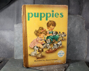 Puppies: A Polka Dot Book by Edith Lowe | Illustrated by Sharon Banigan | 1948 Polka Dot Book | Bixley Shop