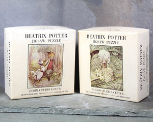 Set of 2 Beatrix Potter Pic-Me-Up Puzzles | Gameophiles Unlimited 7 1/2" Puzzles | 100 Piece Cardboard Interlocking Puzzles | Bixley Shop