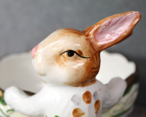 Vintage Bunny Ceramic Bowl | Spring Bunny Indoor Planter | Easter Bowl | Nursery Decor | Easter | Bixley Shop