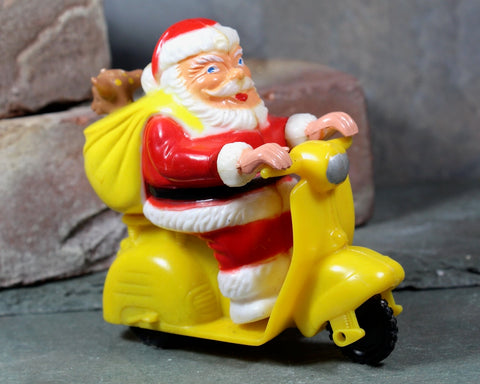 RARE! Vintage Santa on a Scooter Toy | 1970s Santa Toy | Bixley Shop